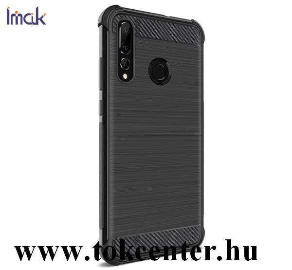 Honor 10i (Honor 20 lite) / Honor 20e / Honor 20i IMAK VEGA telefonvédő gumi / szilikon (közepesen ütésálló, légpárnás sarok, szálcsiszolt, karbonminta) FEKETE