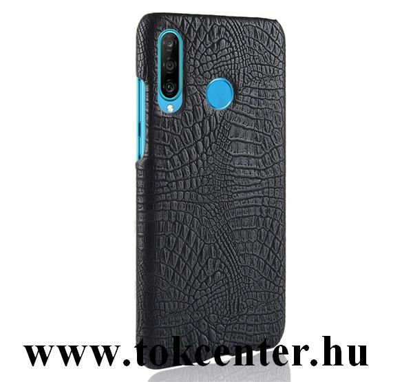 Honor 10i (Honor 20 lite) / Honor 20e / Honor 20i Műanyag telefonvédő (bőr hatású, krokodilbőr minta) FEKETE