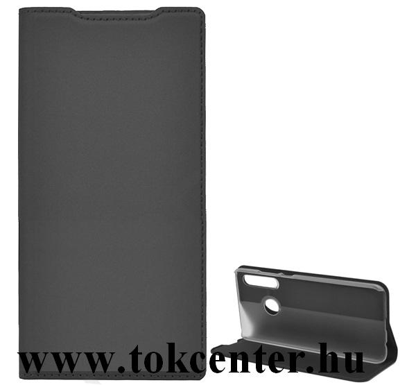 Honor 10i (Honor 20 lite) / Honor 20e / Honor 20i Tok álló, bőr hatású (FLIP, oldalra nyíló, asztali tartó funkció) FEKETE