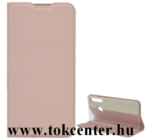 Honor 10i (Honor 20 lite) / Honor 20e / Honor 20i Tok álló, bőr hatású (FLIP, oldalra nyíló, asztali tartó funkció) ROZÉARANY