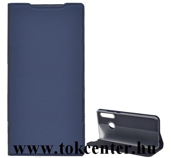 Honor 10i (Honor 20 lite) / Honor 20e / Honor 20i Tok álló, bőr hatású (FLIP, oldalra nyíló, asztali tartó funkció) SÖTÉTKÉK