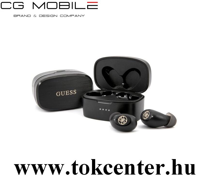 GUESS BLUETOOTH fülhallgató SZTEREO (v5.0, TWS, mikrofon, vízálló, zenehallgatáshoz ajánlott + töltőtok) FEKETE (GUTWSJL4GBK)