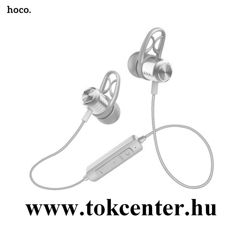 HOCO ES14 PLUS BLUETOOTH fülhallgató SZTEREO (v4.2, nyakba akasztható, multipoint, hangerőszabályzó, SPORT) EZÜST