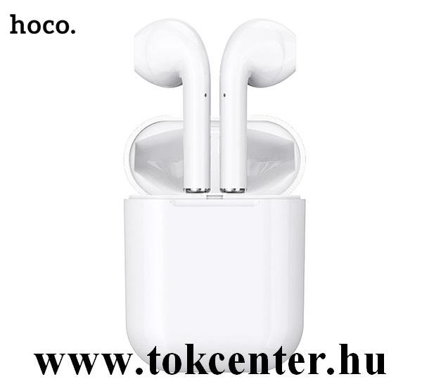 HOCO ES20 PLUS BLUETOOTH fülhallgató SZTEREO (v5.0, TWS, mikrofon, zenehallgatáshoz + töltőtok) FEHÉR