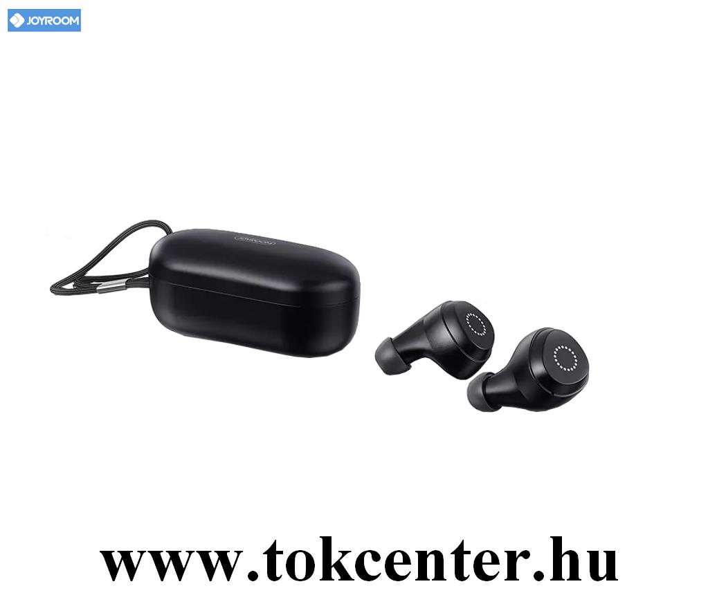 JOYROOM BLUETOOTH fülhallgató SZTEREO (v5.0, TWS, mikrofon, zenehallgatáshoz ajánlott, vízálló + töltőtok) FEKETE (JR-TL1_B)