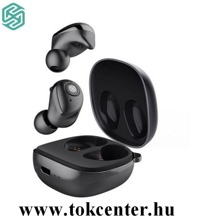 NILLKIN GO PRO BLUETOOTH fülhallgató SZTEREO (TWS, v5.0, mikrofon, multipoint, zenehallgatáshoz + töltőtok) FEKETE (TW003)