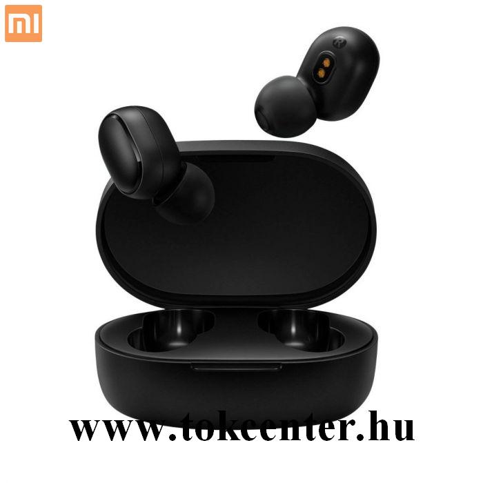 XIAOMI AirDots Basic S bluetooth SZTEREO fülhallgató (v5.0, TWS, extra mini + töltőtok) FEKETE (ZBW4502GL / TWSB08B558PZZ)