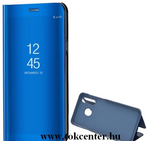 Samsung Galaxy A20e (SM-A202F) Tok álló (aktív flip, oldalra nyíló, asztali tartó funkció, tükrös felület, Mirror View Case) KÉK