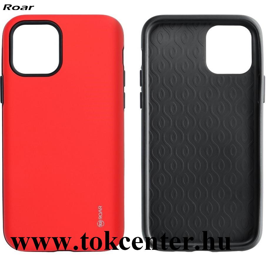 Apple iPhone 12 / Apple iPhone 12 Pro ROAR RICO ARMOR szilikon telefonvédő (közepesen ütésálló, műanyag hátlap, matt) PIROS