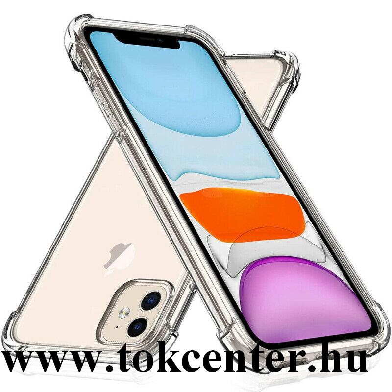 Apple iPhone 12 / Apple iPhone 12 Pro Szilikon telefonvédő (közepesen ütésálló, légpárnás sarok) ÁTLÁTSZÓ