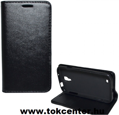 XIAOMI Redmi 4X Tok álló, bőr (FLIP, oldalra nyíló, asztali tartó funkció) FEKETE	