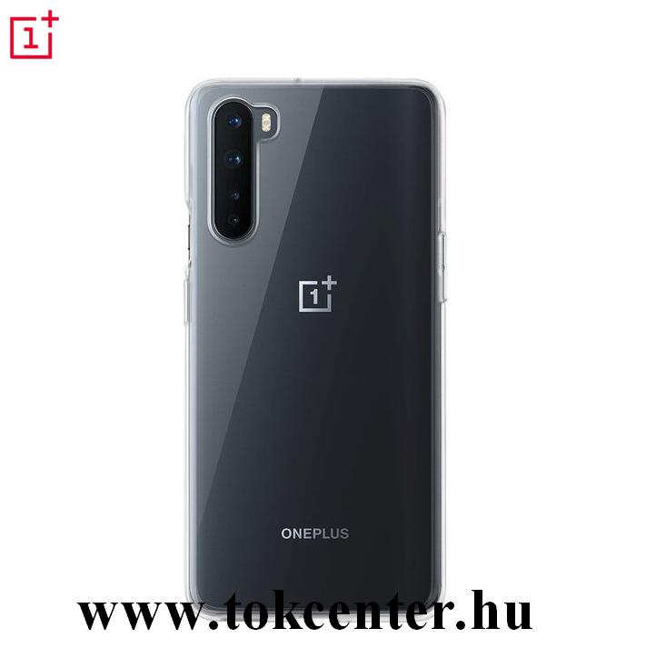 OnePlus Nord gyári Műanyag telefonvédő (szilikon keret, ultravékony) ÁTLÁTSZÓ (5431100171)