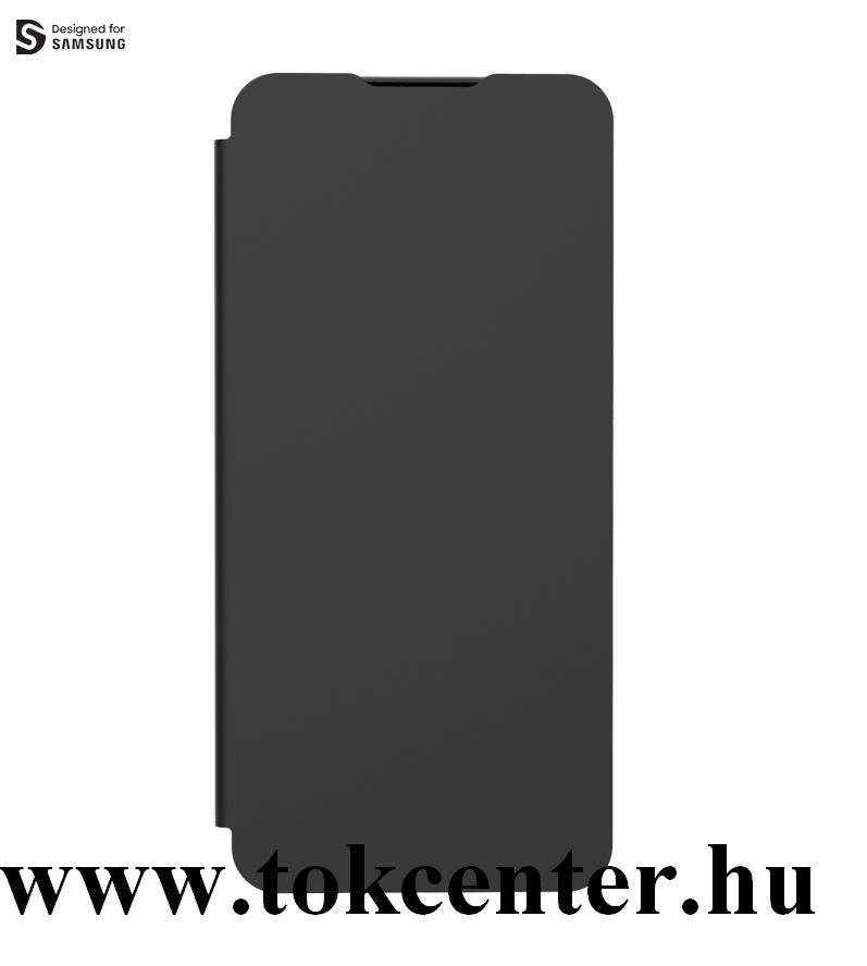 Samsung Galaxy A21s (SM-A217F) Designed for Samsung gyári Tok álló (aktív flip, oldalra nyíló, bankkártya tartó) FEKETE (GP-FWA217AMAB)