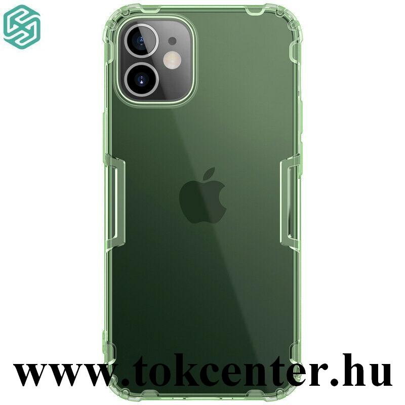 Apple iPhone 12 mini NILLKIN NATURE szilikon telefonvédő (közepesen ütésálló, légpárnás sarok, 0.6 mm, ultravékony) SÖTÉTZÖLD