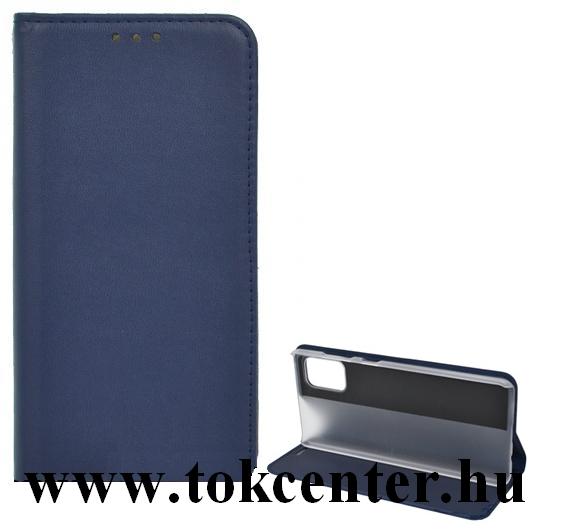 Samsung Galaxy A31 (SM-A315F) Tok álló, bőr hatású (FLIP, oldalra nyíló, asztali tartó funkció) SÖTÉTKÉK