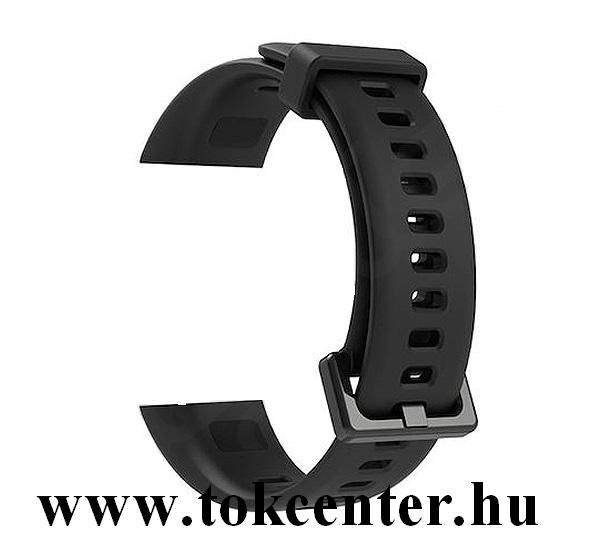 Huawei Band 4 Pótszíj (szilikon, állítható) FEKETE