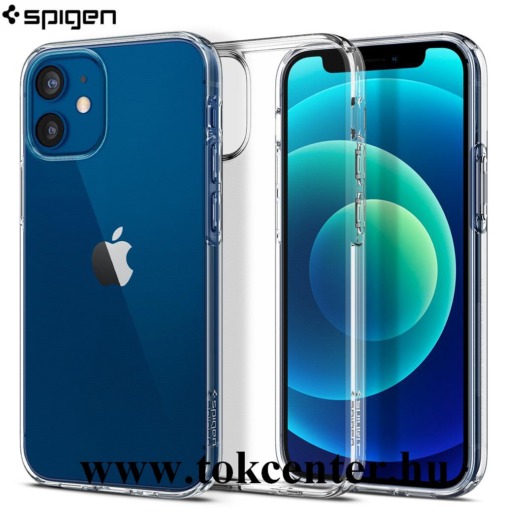 Apple iPhone 12 mini SPIGEN LIQUID CRYSTAL szilikon telefonvédő (közepesen ütésálló, légpárnás sarok) ÁTLÁTSZÓ (ACS01740)