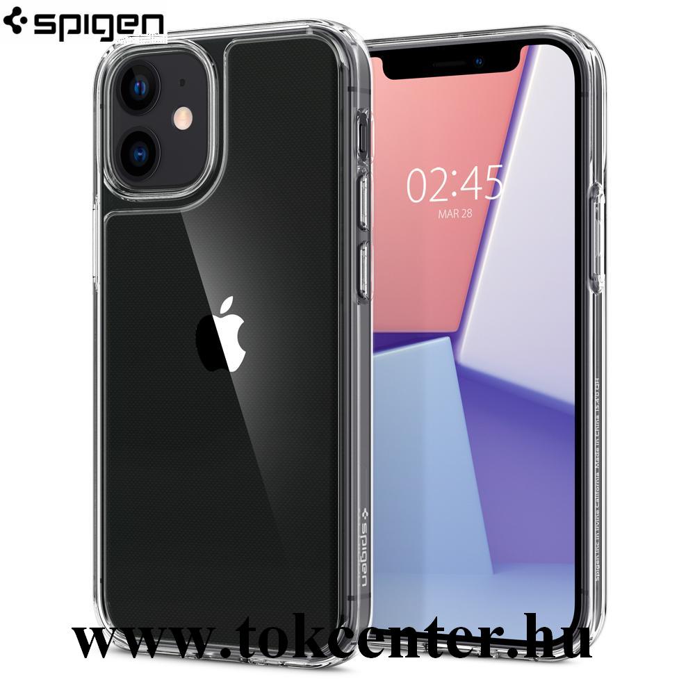 Apple iPhone 12 mini SPIGEN QUARTZ HYBRID szilikon telefonvédő (közepesen ütésálló, műanyag keret) ÁTLÁTSZÓ (ACS01748)