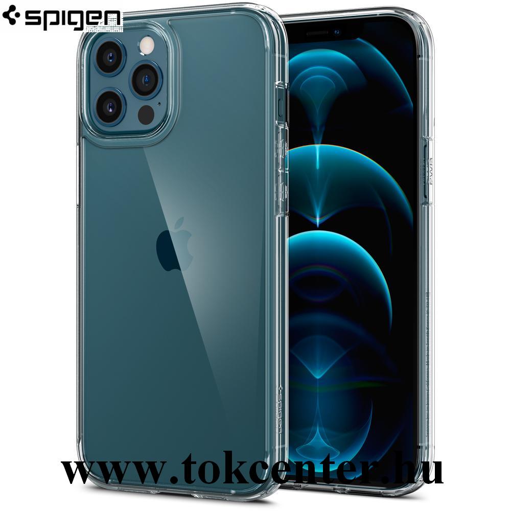 Apple iPhone 12 Pro Max SPIGEN ULTRA HYBRID műanyag telefonvédő (közepesen ütésálló, szilikon keret, légpárnás keret) ÁTLÁTSZÓ (ACS01618)