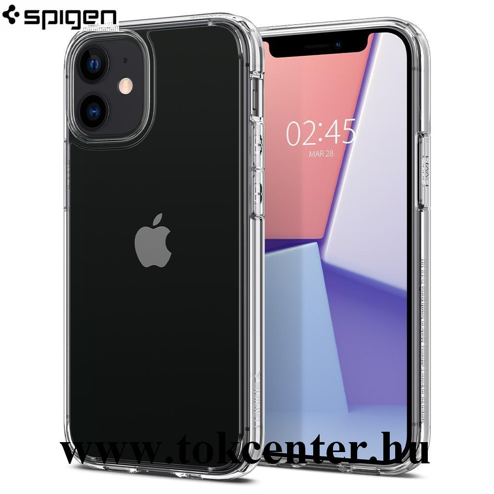 Apple iPhone 12 mini SPIGEN ULTRA HYBRID műanyag telefonvédő (közepesen ütésálló, szilikon keret, légpárnás keret) ÁTLÁTSZÓ (ACS01745)