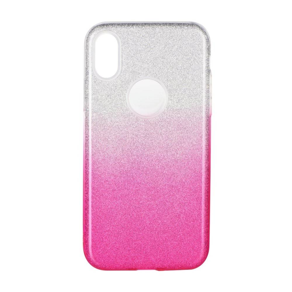 Apple iPhone 6 / 6S (4,7'') pink-ezüst csillámos szilikon tok