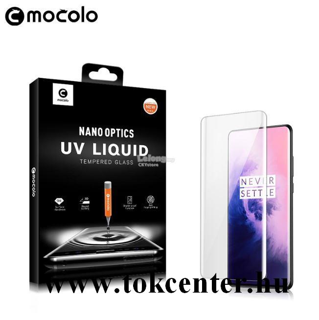 Huawei Mate 20 Pro MOCOLO UV LIQUID képernyővédő üveg (3D full cover, íves, karcálló, 0.3mm, 9H + UV lámpa) ÁTLÁTSZÓ