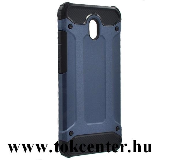 Xiaomi Redmi 8A Defender műanyag telefonvédő (közepesen ütésálló, légpárnás sarok, szilikon belső, fémhatás) SÖTÉTKÉK
