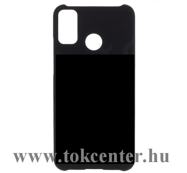 Honor 9X Lite Műanyag telefonvédő (gumírozott) FEKETE