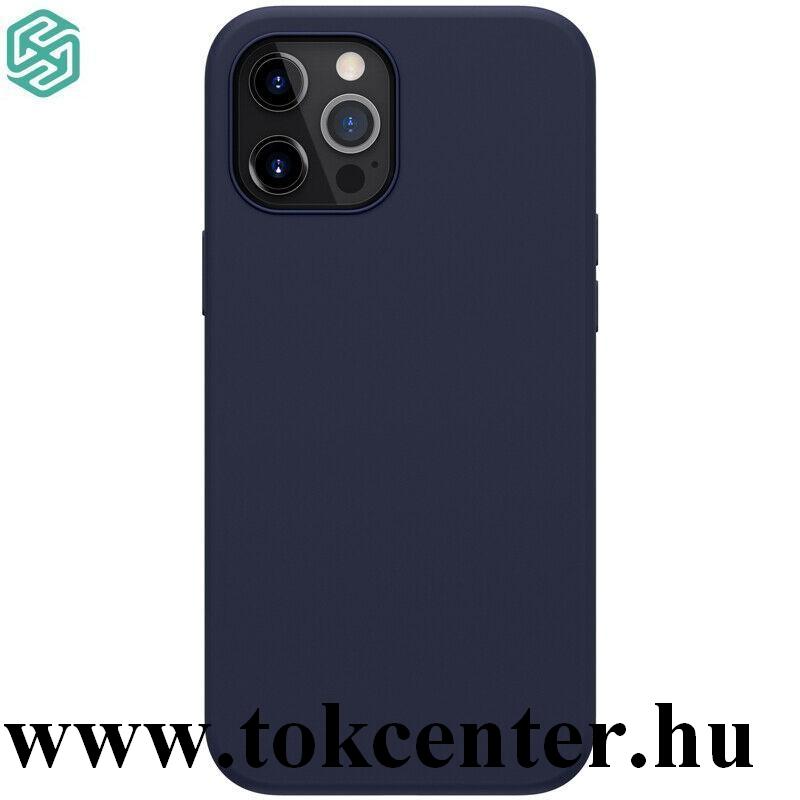 Apple iPhone 12 Pro Max NILLKIN FLEX PURE PRO szilikon telefonvédő (mágneses, gumírozott) SÖTÉTKÉK