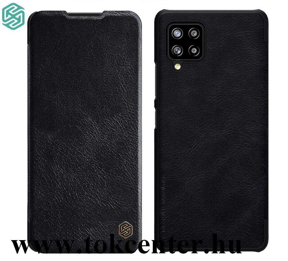 Samsung Galaxy A42 5G (SM-A425F) NILLKIN QIN tok álló, bőr hatású (aktív flip, oldalra nyíló, bankkártya tartó) FEKETE