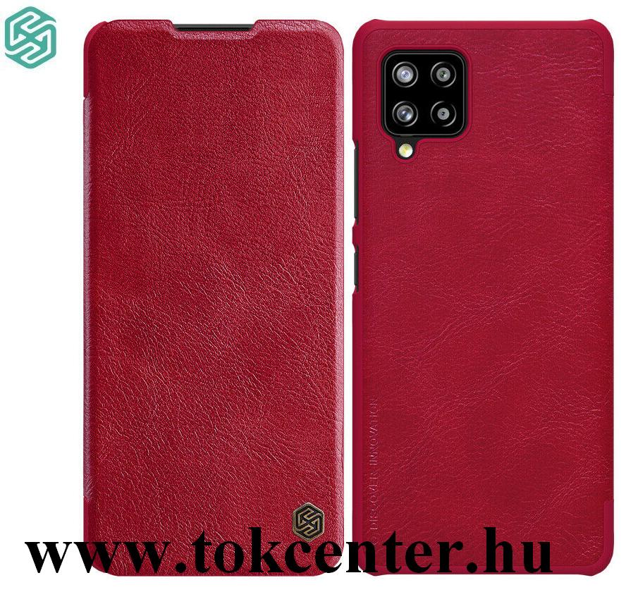 Samsung Galaxy A42 5G (SM-A425F) NILLKIN QIN tok álló, bőr hatású (aktív flip, oldalra nyíló, bankkártya tartó) PIROS