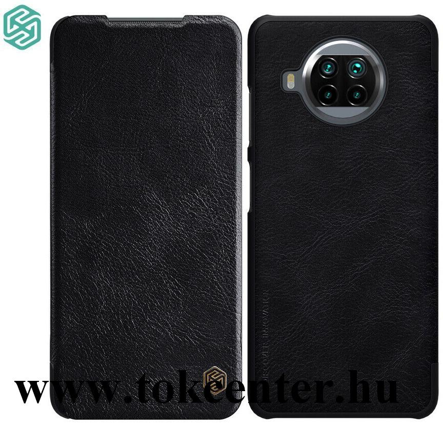 Xiaomi Mi 10T Lite 5G NILLKIN QIN tok álló, bőr hatású (aktív flip, oldalra nyíló, bankkártya tartó) FEKETE