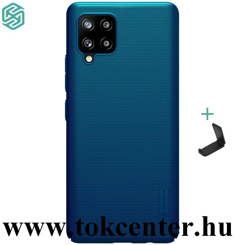 Samsung Galaxy A42 5G (SM-A425F) NILLKIN SUPER FROSTED műanyag telefonvédő (gumírozott, érdes felület + asztali tartó) SÖTÉTKÉK