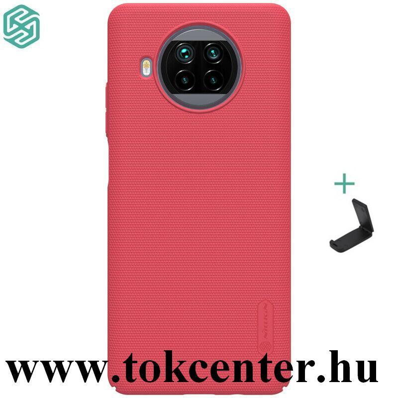 Xiaomi Mi 10T Lite 5G NILLKIN SUPER FROSTED műanyag telefonvédő (gumírozott, érdes felület + asztali tartó) PIROS