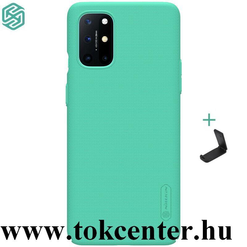 OnePlus 8T NILLKIN SUPER FROSTED műanyag telefonvédő (gumírozott, érdes felület + asztali tartó) MENTA