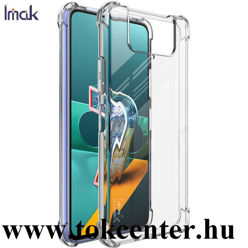 Asus Zenfone 7 (ZS670KS) / Asus Zenfone 7 Pro (ZS671KS) IMAK szilikon telefonvédő (közepesen ütésálló, légpárnás sarok + képernyővédő fólia) ÁTLÁTSZÓ