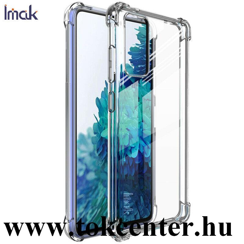 Samsung Galaxy S20 FE (SM-G780) IMAK szilikon telefonvédő (közepesen ütésálló, légpárnás sarok + képernyővédő fólia) ÁTLÁTSZÓ