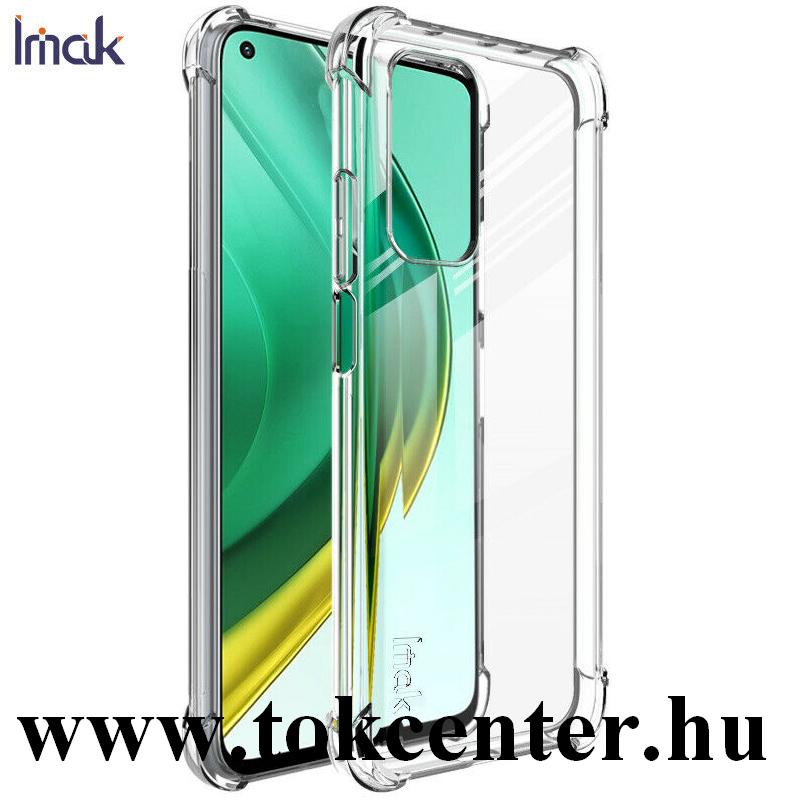 Xiaomi Mi 10T 5G / Xiaomi Mi 10T Pro 5G IMAK szilikon telefonvédő (közepesen ütésálló, légpárnás sarok + képernyővédő fólia) ÁTLÁTSZÓ