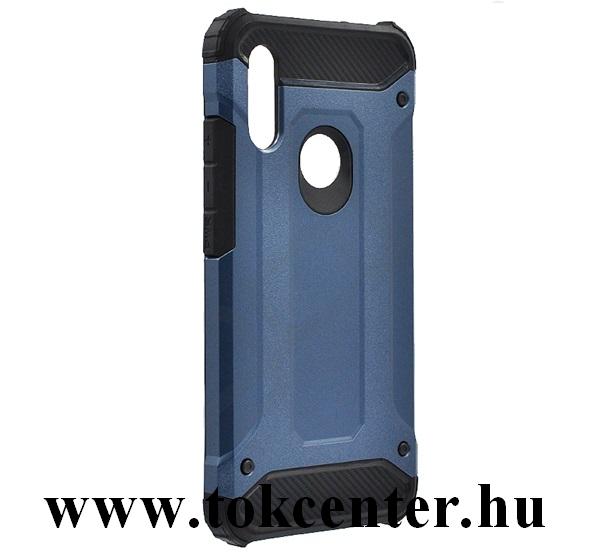 Xiaomi Redmi 7 (Redmi Y3) Defender műanyag telefonvédő (közepesen ütésálló, légpárnás sarok, szilikon belső, fémhatás) SÖTÉTKÉK