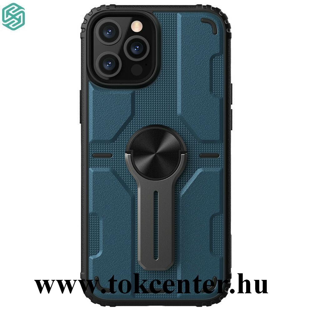 Apple iPhone 12 / Apple iPhone 12 Pro NILLKIN MEDLEY defender műanyag telefonvédő (közepesen ütésálló, szilikon belső, kitámasztó) KÉK