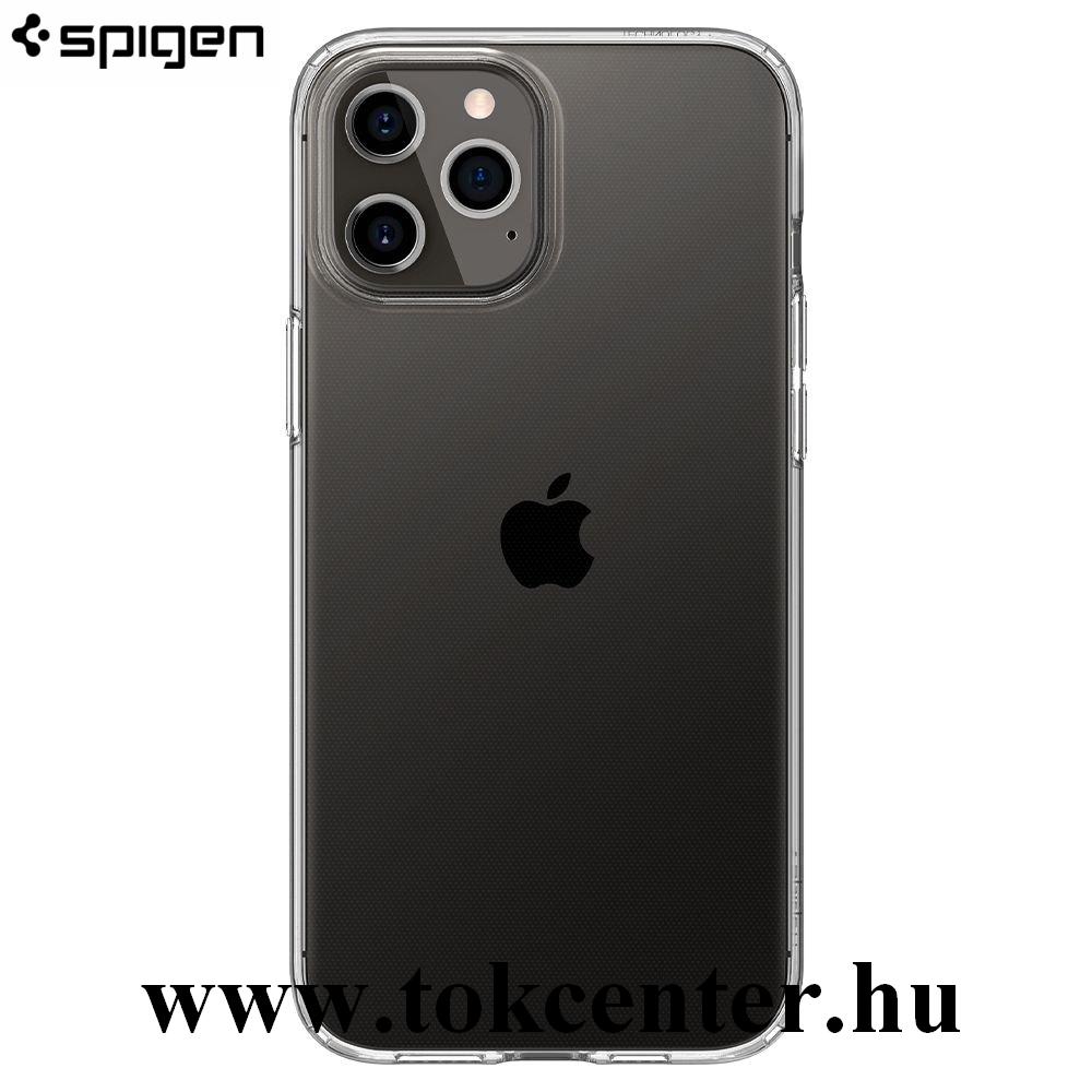 Apple iPhone 12 Pro Max SPIGEN LIQUID CRYSTAL szilikon telefonvédő (közepesen ütésálló, légpárnás sarok) ÁTLÁTSZÓ (ACS01613)