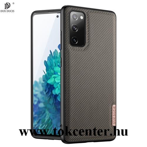 Samsung Galaxy S20 FE (SM-G780) DUX DUCIS FINO szilikon telefonvédő (műanyag belső, közepesen ütésálló, rombusz minta) SÖTÉTZÖLD