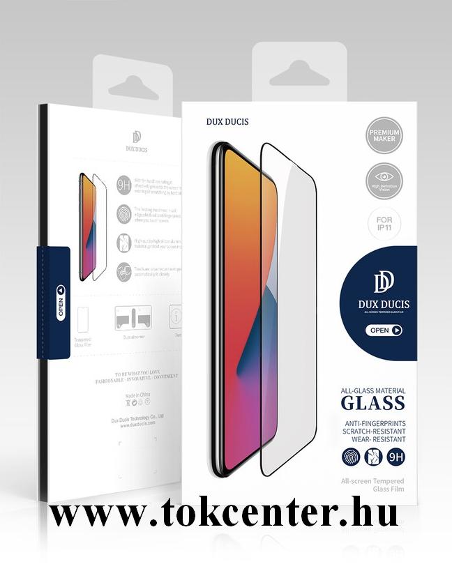Apple iPhone 11 / Apple iPhone XR 6.1 DUX DUCIS képernyővédő üveg (3D full cover, extra karcálló, 0.3mm, 9H) FEKETE