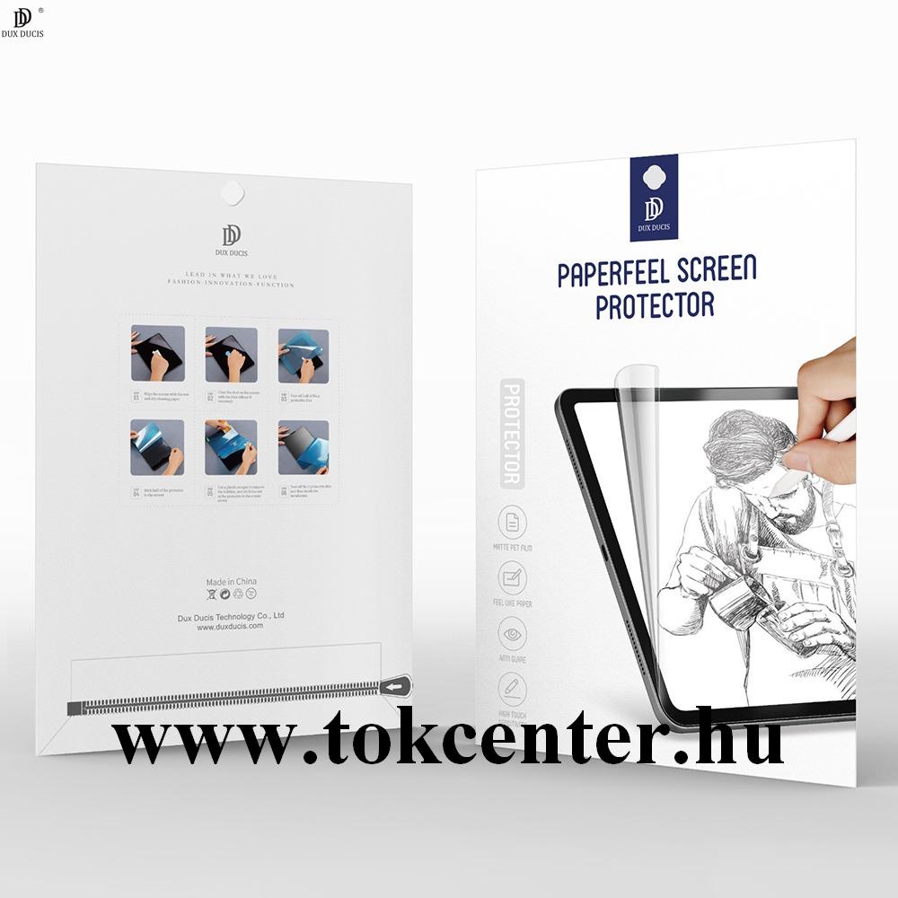 Apple IPAD Pro 10.5 (2017) DUX DUCIS PAPERFEEL képernyővédő fólia (full screen, íves, öntapadós PET, 0.15mm, ujjlenyomat mentes) ÁTLÁTSZÓ