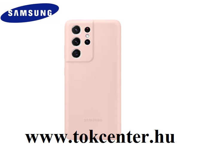 Samsung Galaxy S21 Ultra (SM-G998) 5G Gyári Szilikon telefonvédő RÓZSASZÍN (EF-PG998TPEG)