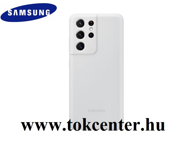 Samsung Galaxy S21 Ultra (SM-G998) 5G Gyári Szilikon telefonvédő VILÁGOSSZÜRKE (EF-PG998TJEG)