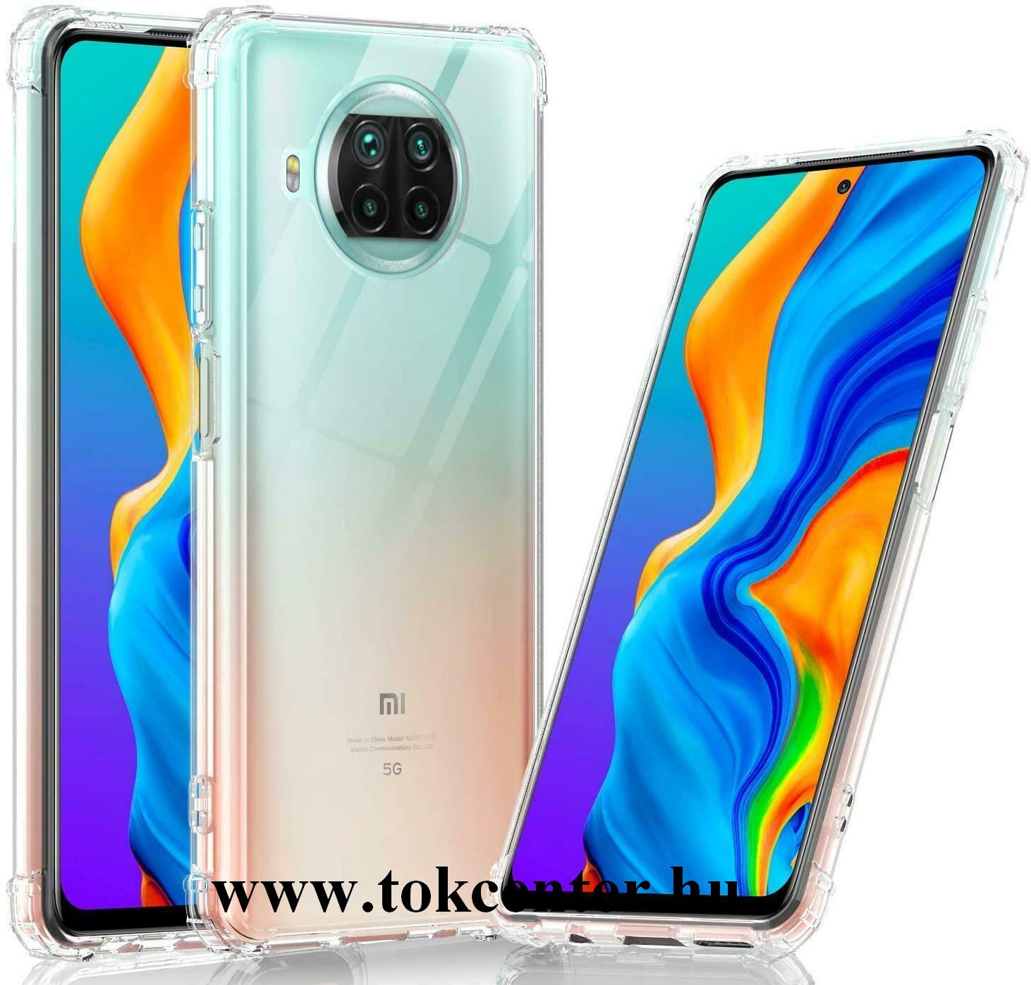 Xiaomi Mi 10T Lite 5G Szilikon telefonvédő (közepesen ütésálló, légpárnás sarok) ÁTLÁTSZÓ
