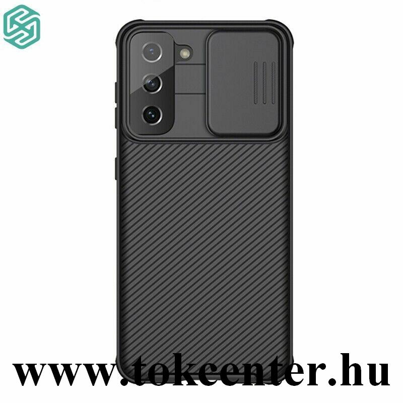 Samsung Galaxy S21 (SM-G991) 5G NILLKIN CAMSHIELD PRO műanyag telefonvédő (szilikon keret, közepesen ütésálló, kamera védelem) FEKETE