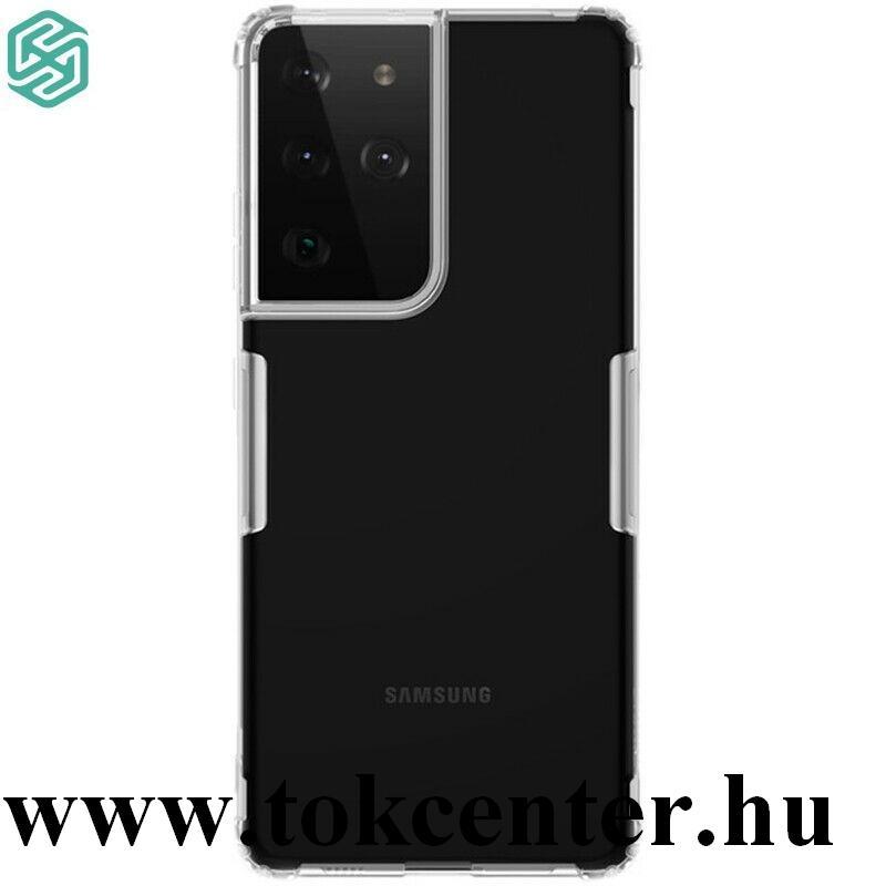 Samsung Galaxy S21 Ultra (SM-G998) 5G NILLKIN NATURE szilikon telefonvédő (közepesen ütésálló, légpárnás sarok, 0.6 mm, ultravékony) ÁTLÁTSZÓ