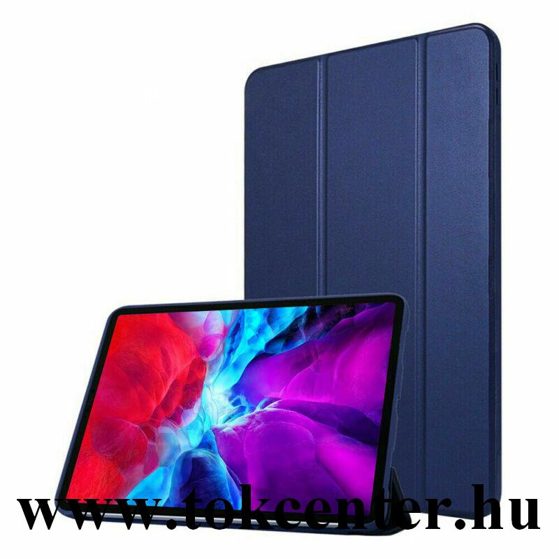 Apple IPAD Air 2020 (Air 4) / IPAD Pro 11 (2018) / IPAD Pro 11 (2020) Tok álló, bőr hatású (aktív flip, oldalra nyíló, TRIFOLD asztali tartó funkció) SÖTÉTKÉK